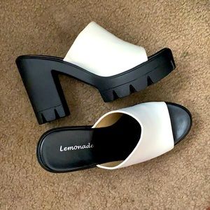 Open toe/slide wedges